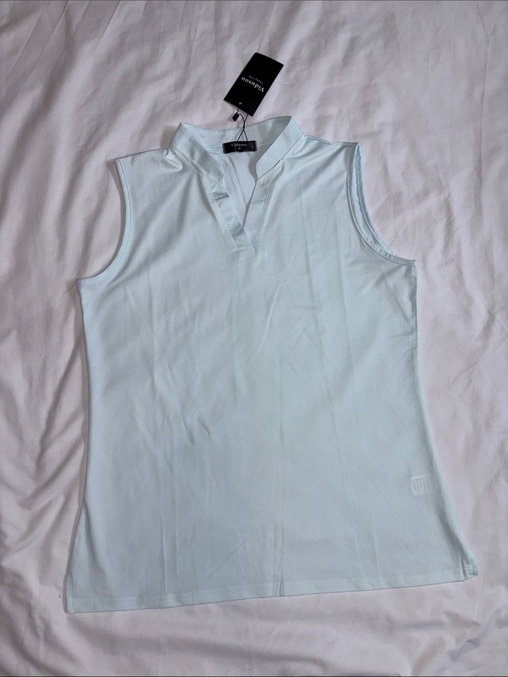 Light Mint Sleeveless Polo Top